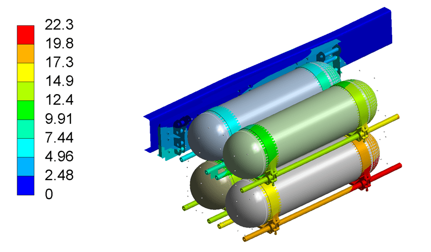 Кассета для баллонов с газом чертеж